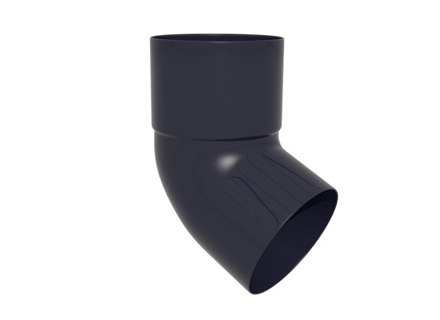 Kolano fi 50 mm, kąt 67°, grafitowe PVC Scala Plastics