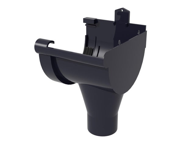 Lej spustowy prawy G125, grafitowy PVC Scala Plastics