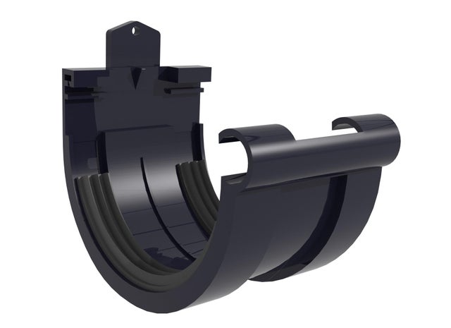 Złączka rynnowa G80, grafitowa PVC Scala Plastics