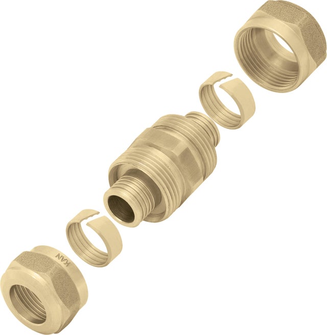 Kan Push Łącznik mosiężny skręcany 14x2 mm