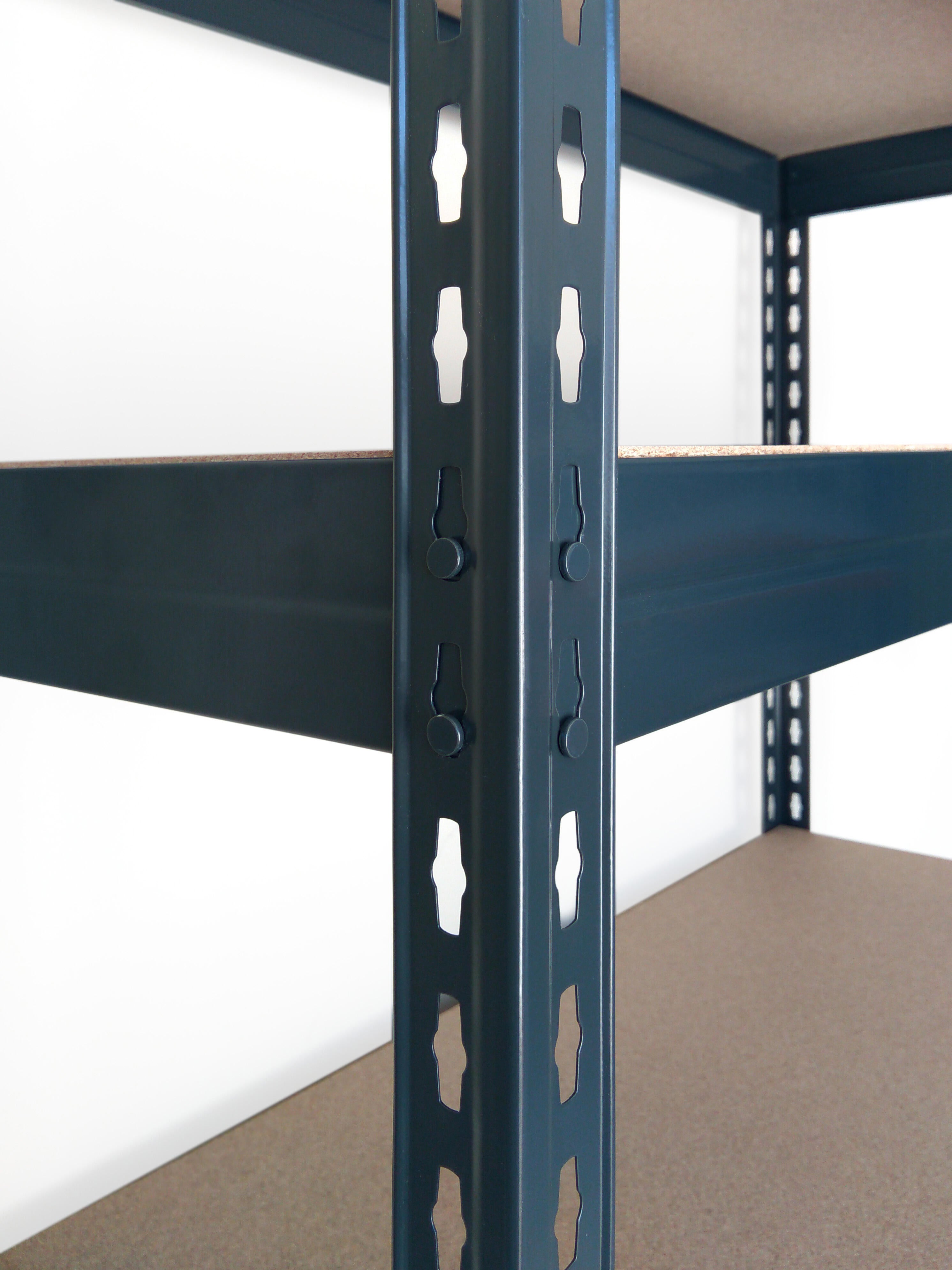 Regał magazynowy Rivet wym. 180x150x60 cm, 4 półki, nośność 400 kg - 2