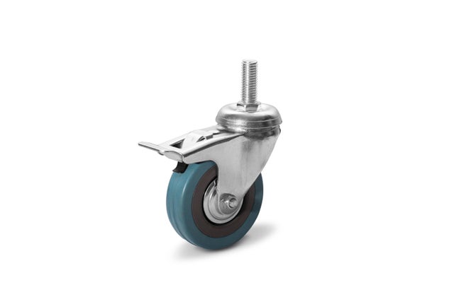 Zestaw jezdny skrętny 100 mm/65 kg z hamulcem