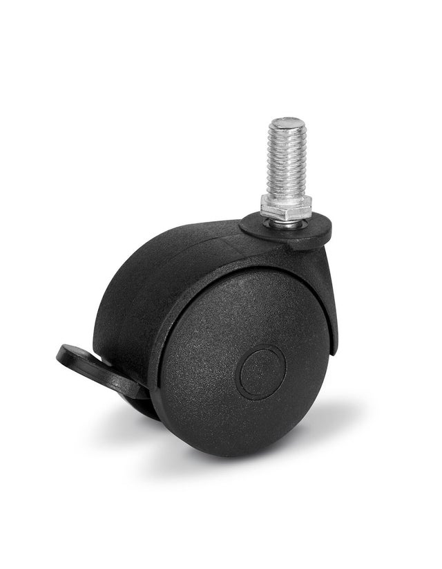 Koło meblowe obrotowe z hamulcem 50 mm/35 kg z trzpieniem M10