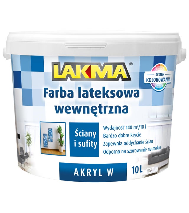 Farba Lakma Akryl W baza P1 10L