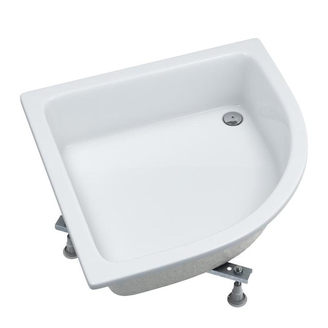 Brodzik do kabiny prysznicowej półokrągły Schedpol Dafne 80 x 80 x 35 cm biały