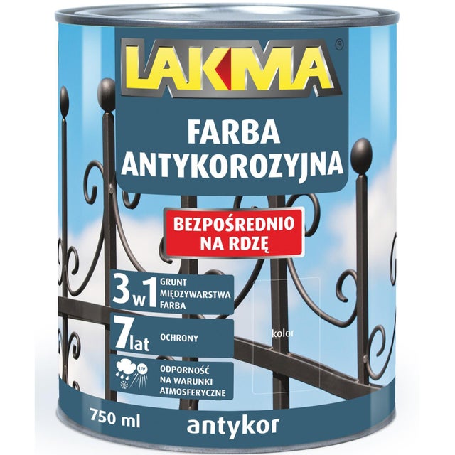 Farba antykorozyjna Antykor Lakma zielony ciemny 0,75l