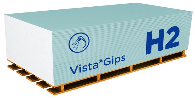 Płyta gipsowo-kartonowa impregnowana  VISTA  1200x2600x12,5 mm GKBI typ H2