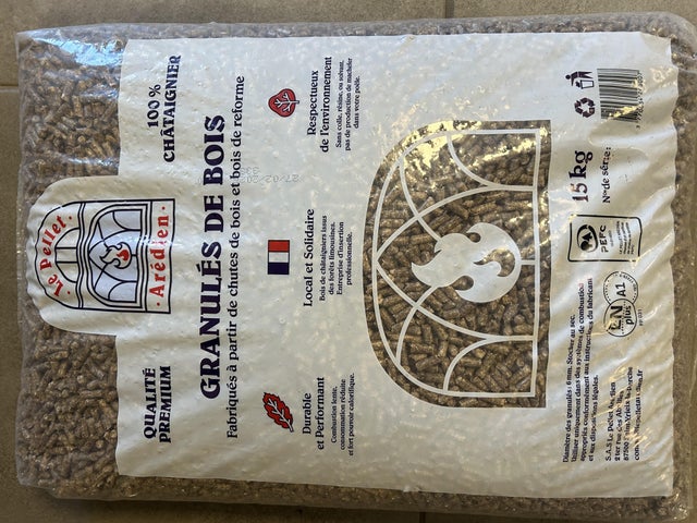Granulés de bois, LE PELLET AREDIEN, 15 kg