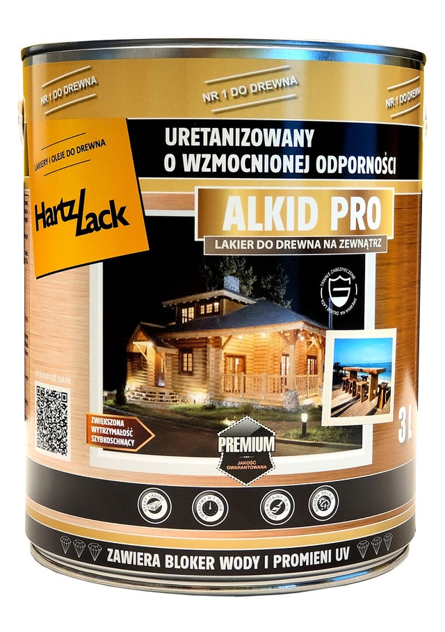 Lakier HartzLack Alkid PRO połsyk 3l