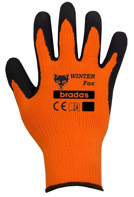 Rękawice ocieplane pokryte lateksem WINTER FOX Bradas, rozm. 9 (L)