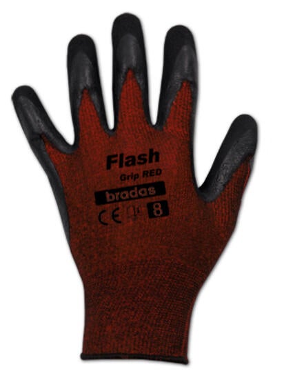 Rękawice powlekane piankowym FLASH GRIP RED Bradas, rozm. 9 (L)