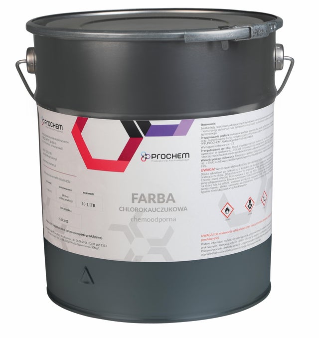 Farba chlorokauczukowa chemoodporna żółta 10L