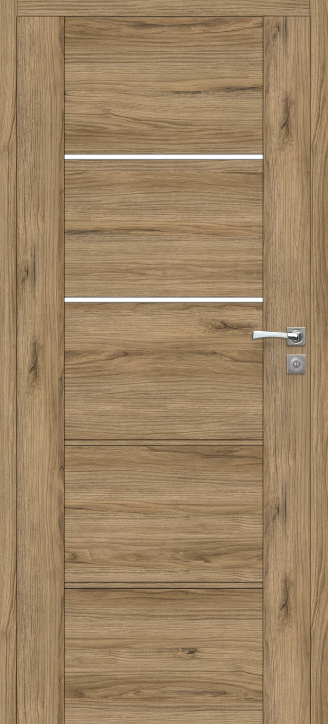 Skrzydło łazienkowe Mobi 30  bezprzylgowe 80 cm, lewe, orzech włoski