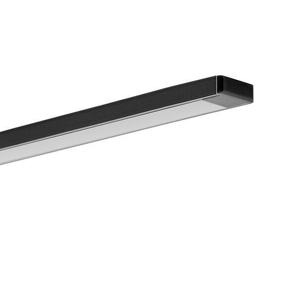Zestaw profil aluminiowy natynkowy do taśm LED 8-10mm anodowany czarny 1m Micro  6x15mm