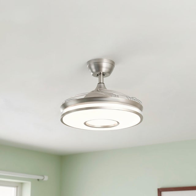Ventilador de techo con luz silencioso DC 20W con mando ø91.5 cm Aihun LUMIPLUS blanco luz CCT 4 aspas retráctiles tipo lámpara| 6 velocidades| brisa| recomendado de 13 a 20m²