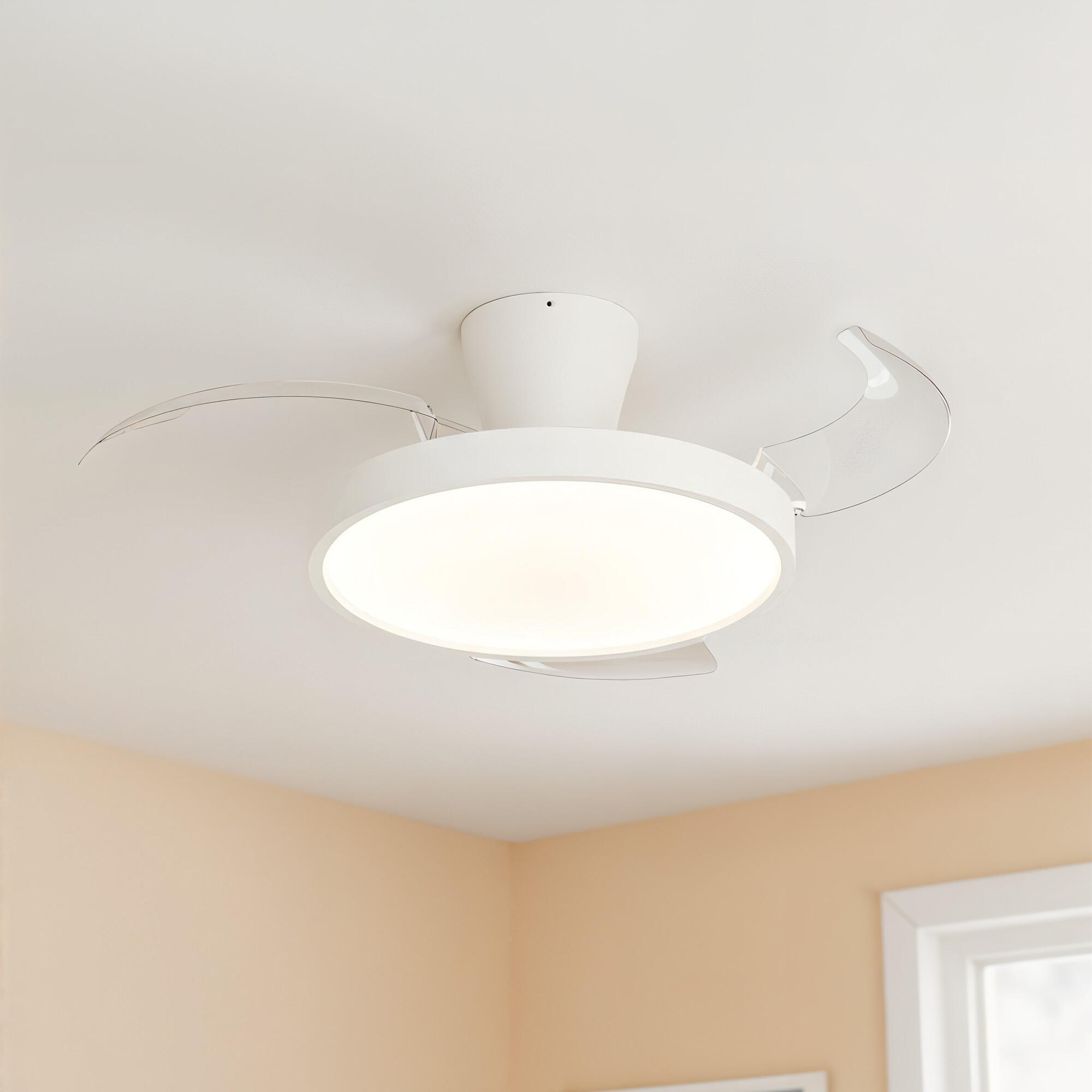 Ventilador de techo con luz silencioso DC 30W con mando ø91 cm Mera ARTE CONFORT blanco luz CCT 3 aspas| 6 velocidades| modo verano/invierno| temporizador| brisa| recomendado para <13m² - 4