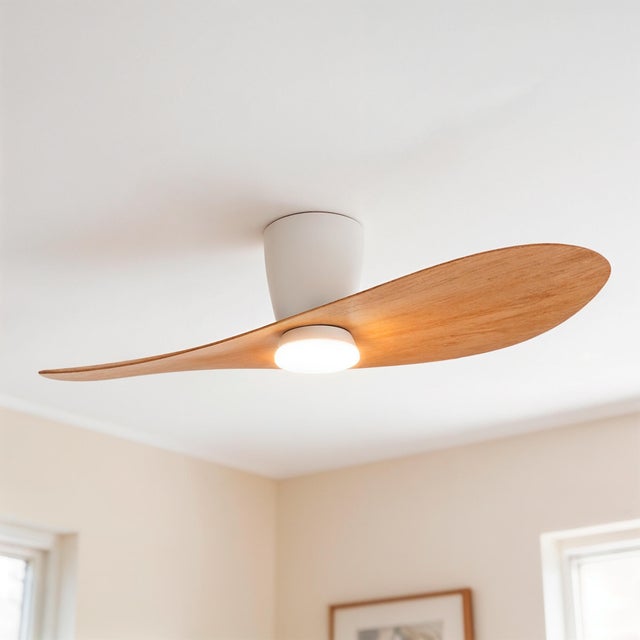 Ventilador de techo con luz silencioso DC 40W con mando ø112 cm Surfer MANTRA blanco luz CCT 1 pala| 8 velocidades| modo verano/invierno| brisa| recomendado de 13 a 20m²