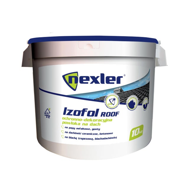 Powłoka izolacyjno-dekoracyjna Nexler Izofol Roof, brązowy, 10 kg