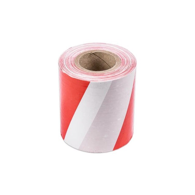 Taśma ostrzegawcza czerwono-biała 100m x 80mm