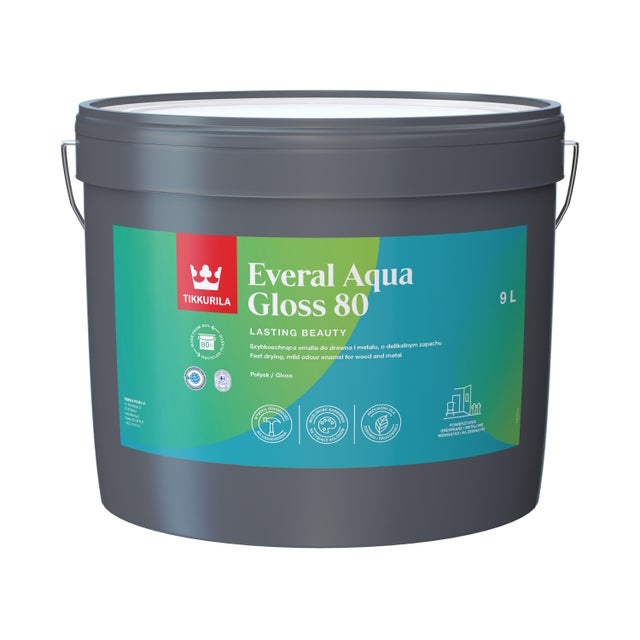 Emalia akrylowa Aqua Gloss Tikkurila A 9l 