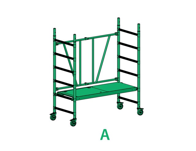 Rusztowanie Faraone Compact XS Pakiet A, 180x75 cm, 0,6 m, aluminium