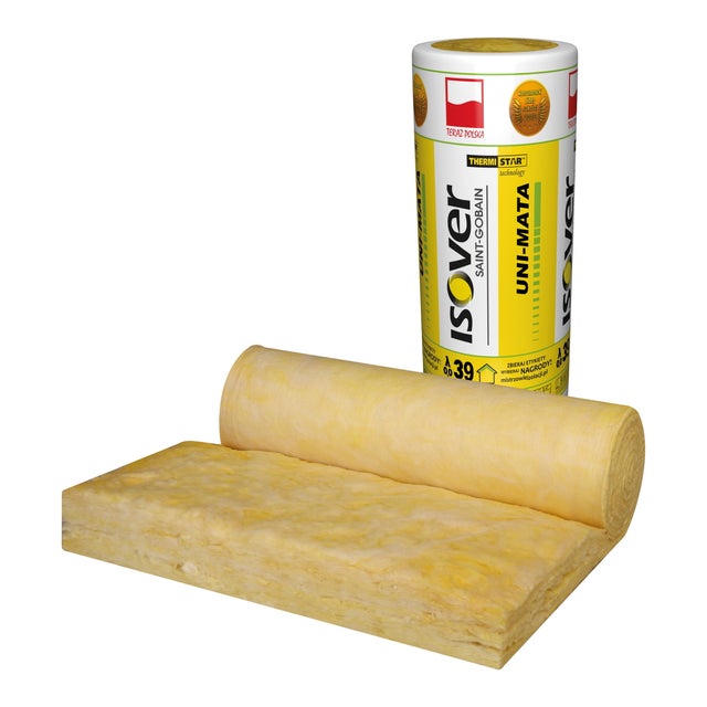Wełna mineralna Isover Uni Mata 15 cm szklana 0,039 W/(mK) 6,9 m2