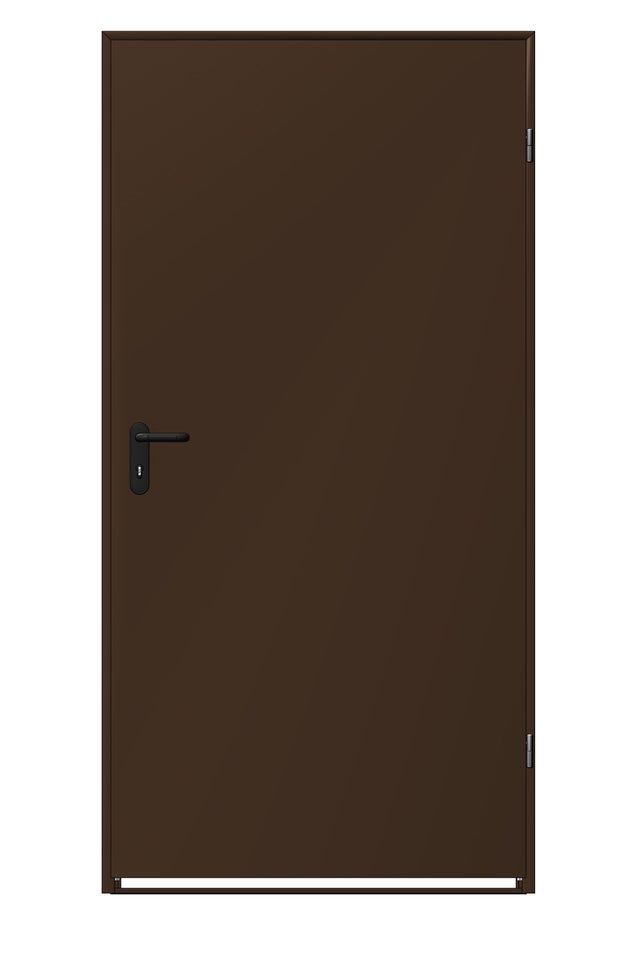 Drzwi techniczne zewnętrzne Zk Iso 80 cm, ocieplone styropianem, RAL 8028