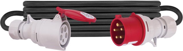 Przedłużacz siłowy 10m 5x2,5 guma 16A 3P+N+Z 400V IP44
