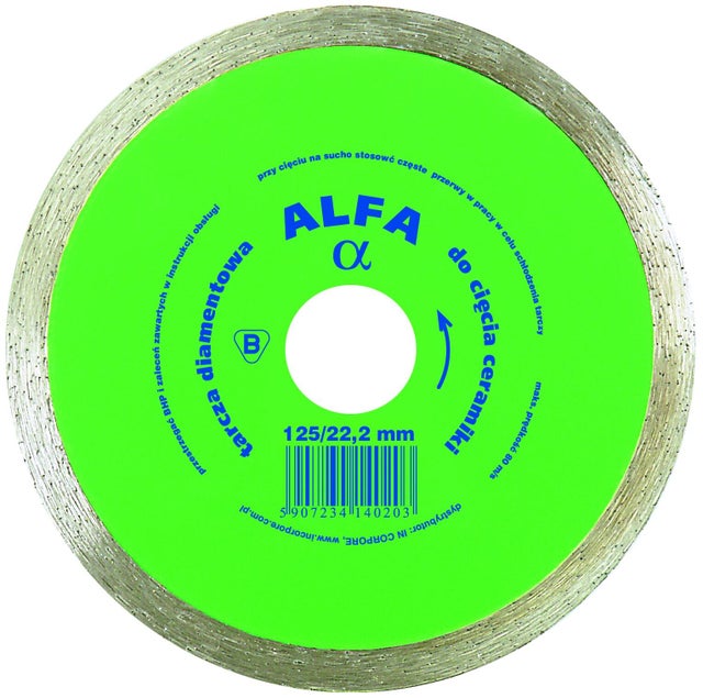 Tarcza diamentowa pełna 230x22,2/25,4 mm ALFA
