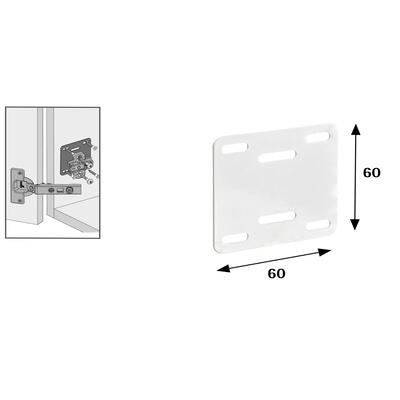 Placa de reparación para brazo de bisagra en lateral de mueble - 2