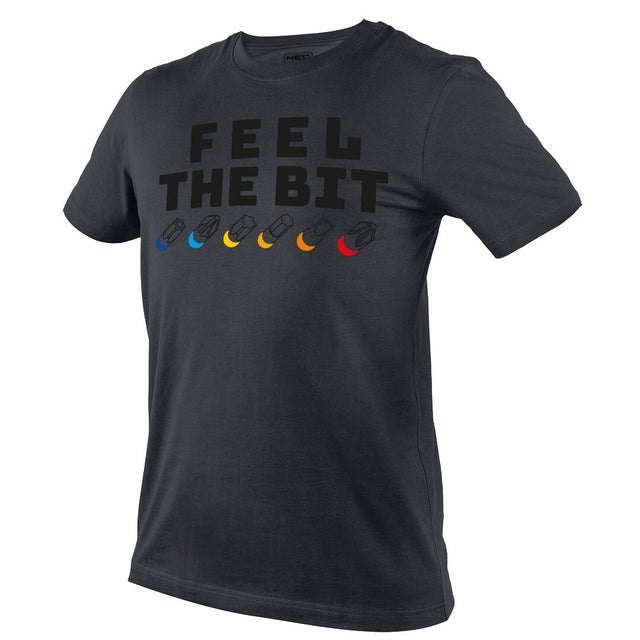 T-shirt z nadrukiem FEEL THE BIT 81-641 NEO, rozm. XL (54)
