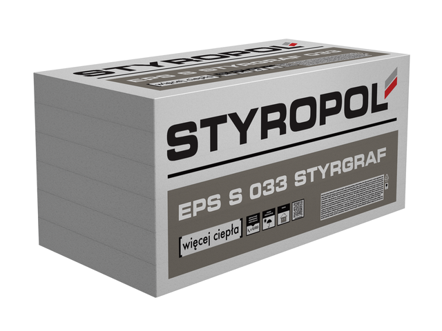 Styropian Styropol Fasada 33 12 cm EPS 0.033 W/(mK) 2.5 m2 