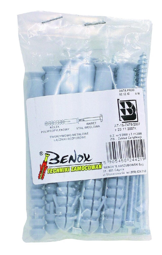 Kołek ramowy rozporowy z wkrętem 10x120 mm (6 szt.)