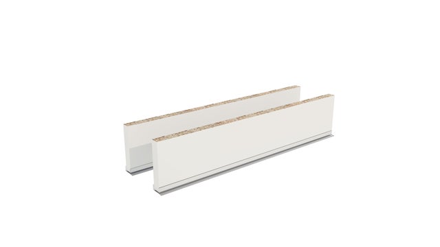 Cokół boczny z uszczelką płyta biała korpusowa 507x100mm 2 szt.