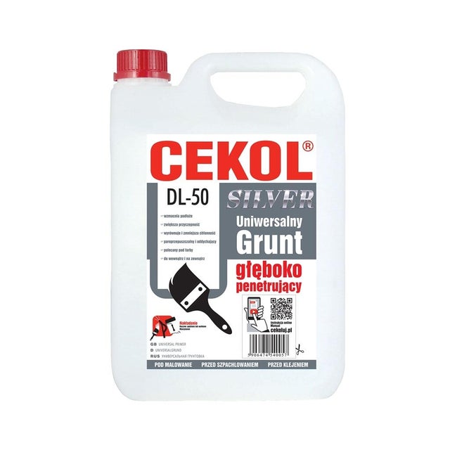 Emulsja gruntująca Cekol DL-50 Silver, 5l