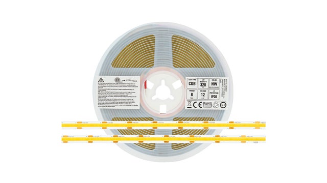 Taśma LED 12V COB 10W 800lm/m 6500K IP20 5m