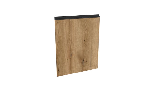 Front zmywarki szafki kuchennej Dąb Evoke 60x71,3 cm z uchwytem w kolorze czarnym Tafla L