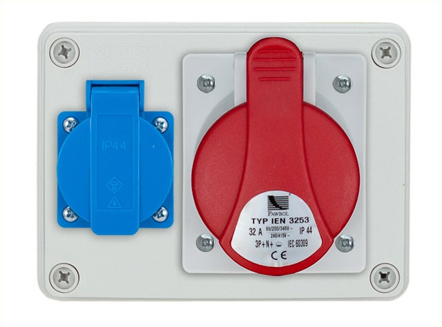 Rozdzielnica siłowa R-BOX 150 32A 3P+N+Z 400V, 2P+Z 230V Pawbol