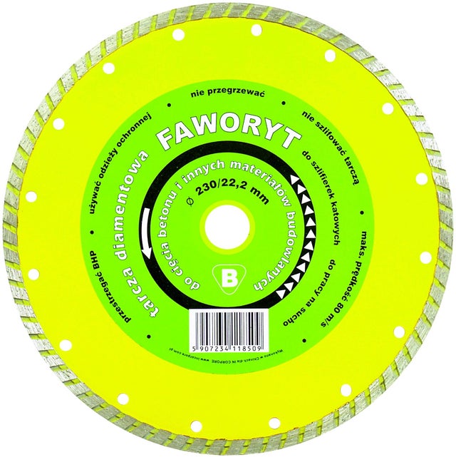 Tarcza diamentowa Turbo 230x22,2 mm FAWORYT