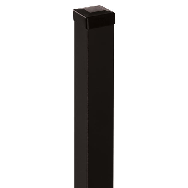 Słupek bramowy czarny, 200 cm/ 70x70 mm