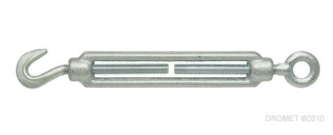 Śruba rzymska kuta hak-oko 6x110 mm - 2
