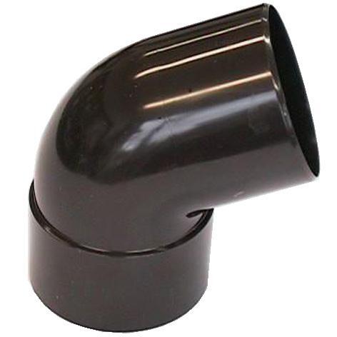 Kolano fi 50 mm, kąt 67°, brązowe PVC Scala Plastics