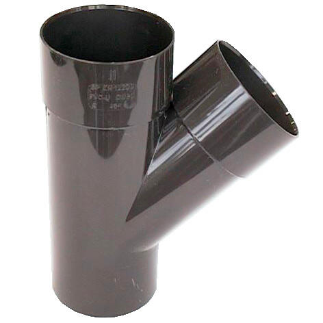 Trójnik fi 80 mm, kąt 45°, brązowy PVC Scala Plastics