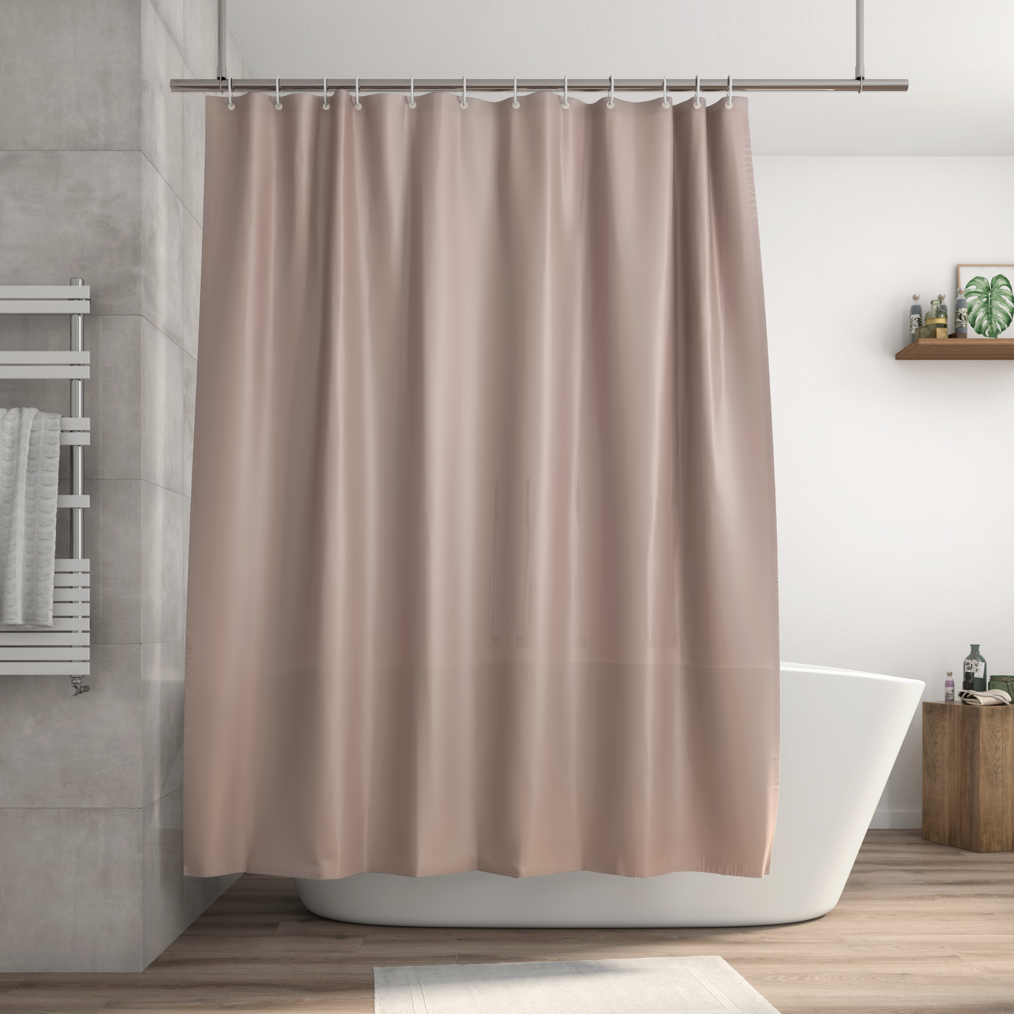 Tenda Doccia 180x180 Cm Impermeabile | Tessuto PEVA Antimuffa | Con 12 Ganci | Lavabile In Lavatrice - Foto 9