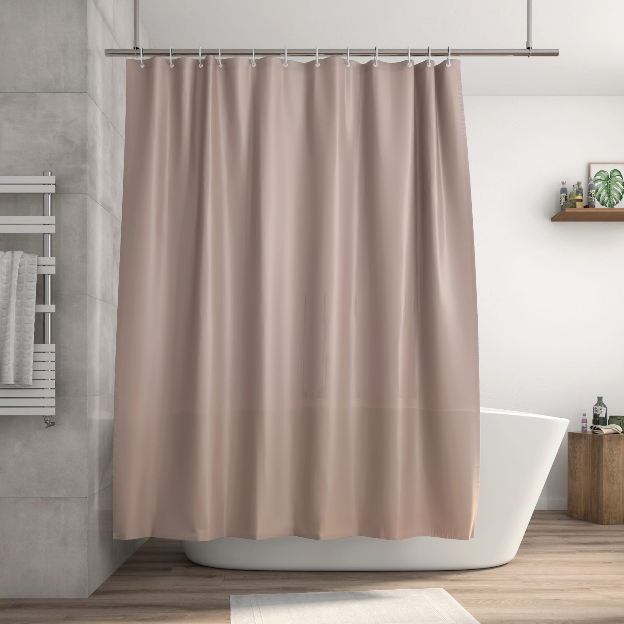 Tenda Doccia 180x180 Cm Impermeabile | Tessuto PEVA Antimuffa | Con 12 Ganci | Lavabile In Lavatrice - Foto 9