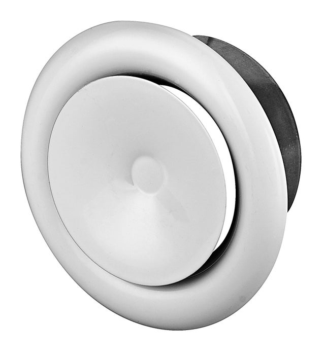 Anemostat nawiewny metalowy 100 mm biały