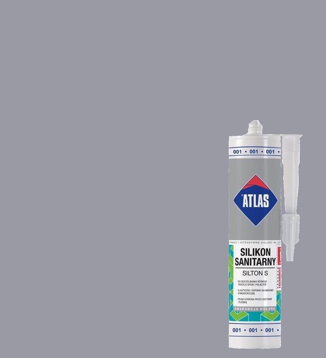 Silikon sanitarny Atlas 034 jasnoszary 280 ml