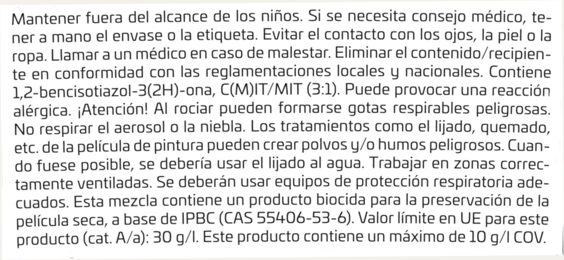 PINTURA PLÁSTICA INTERIOR/EXTERIOR EXTRA MATE T400 15L BLANCO - 4