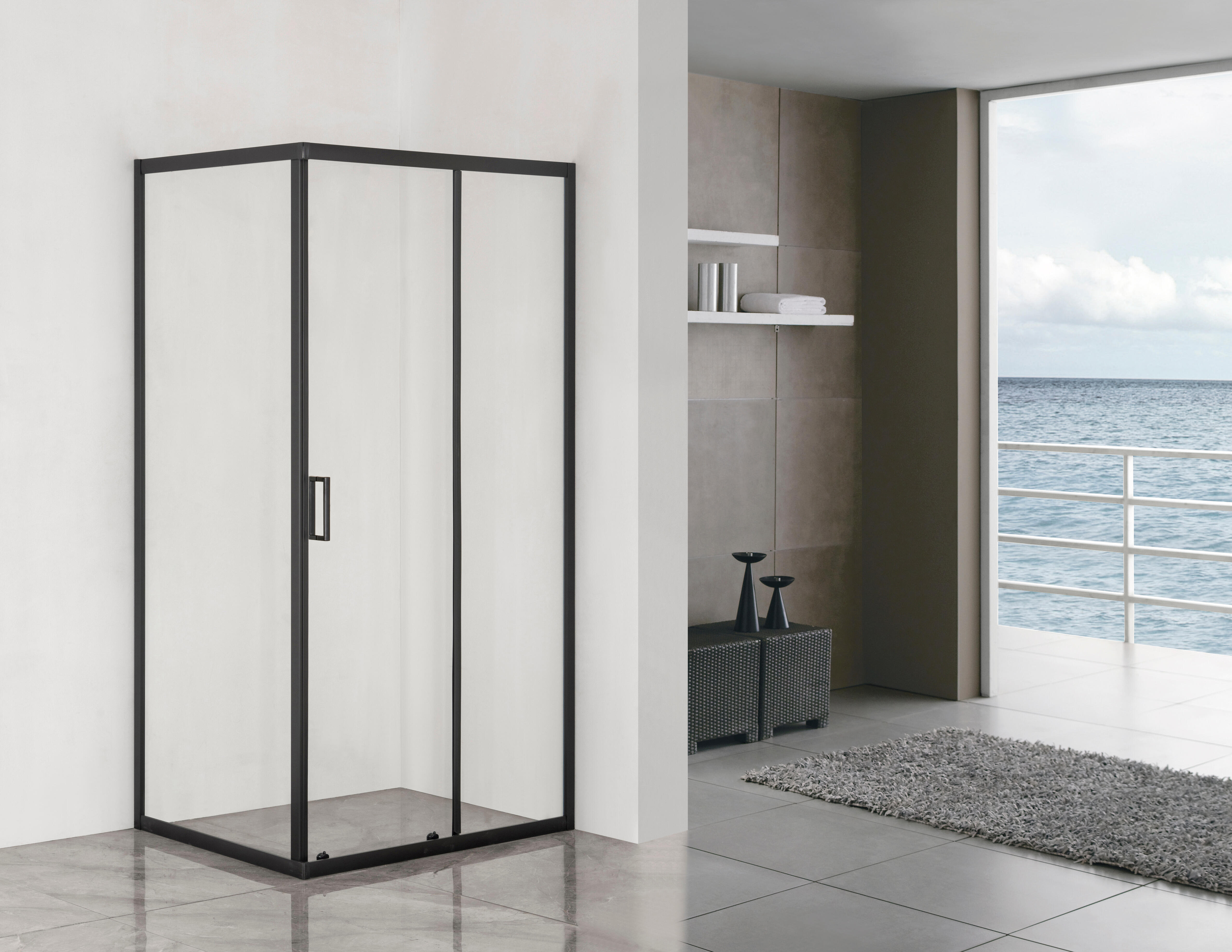 Kabina prysznicowa Aveeo Luftiga 100 x 80 cm czarna - 2