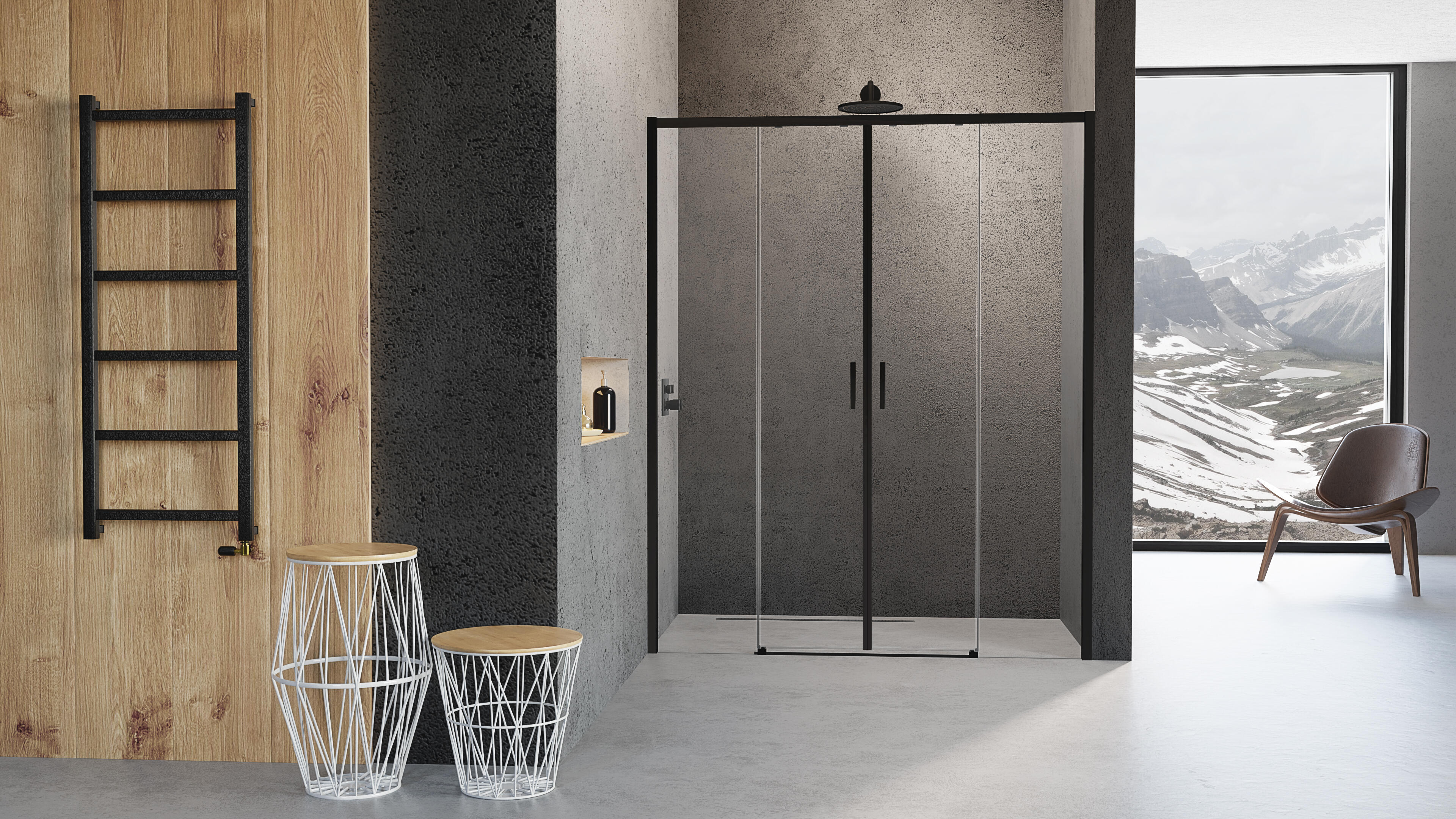 Drzwi przesuwne Kabri Avance Black 130x195 cm - 2